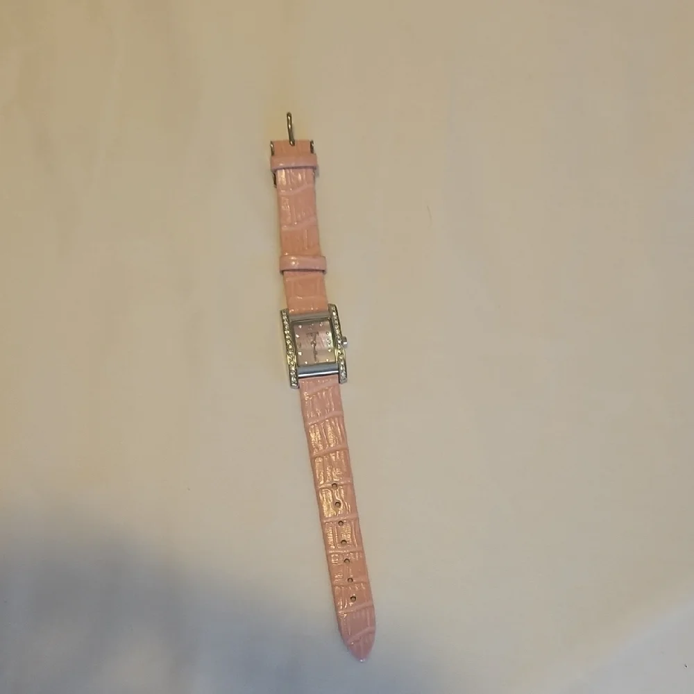 Coster Diamonds Watch With Pink Genuine Leather Strap